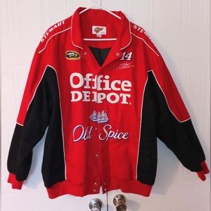 VTG Tony Stewart #14 NASCAR Racing Jacket XL Winner Circle Office Depot Old Spic